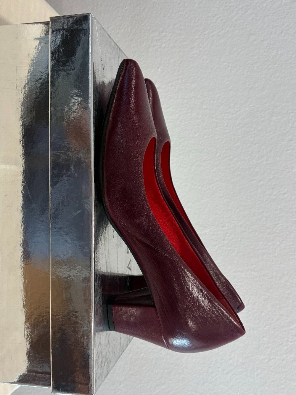 Pas de Rouge Janet5 Nappa Burgundy Heels Size EU 38 (Approx. US 7.5 - 8)